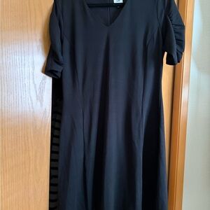 CAbi Classic Black Minimalist Midi Dress